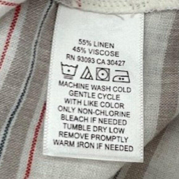 Nic & Zoe Embroidered Stripe Top - Neutral Multi color - Picture 9 of 10